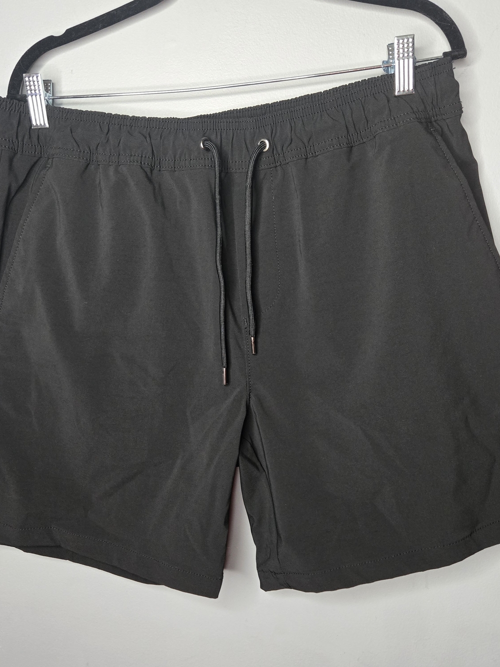 Member’s Mark Tech Pull-On Shorts Men’s Large Black Athletic Stretch Drawstring